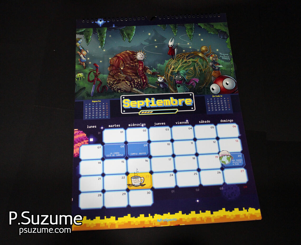 Ilustración de septiembre para el calendario de Movistar esports 2026