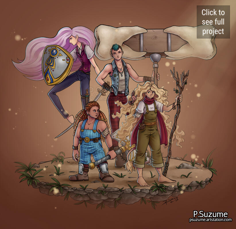 Adventurers character design- Click to see full project