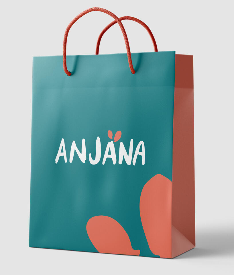 Brand application on a paper bag