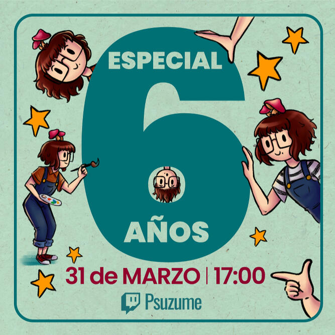 Cartel especial 6 años Twitch