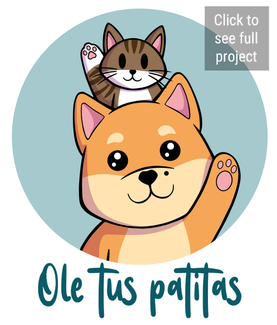 Graphic designs for the animal feed store "Ole tus patitas" - click to see the full project