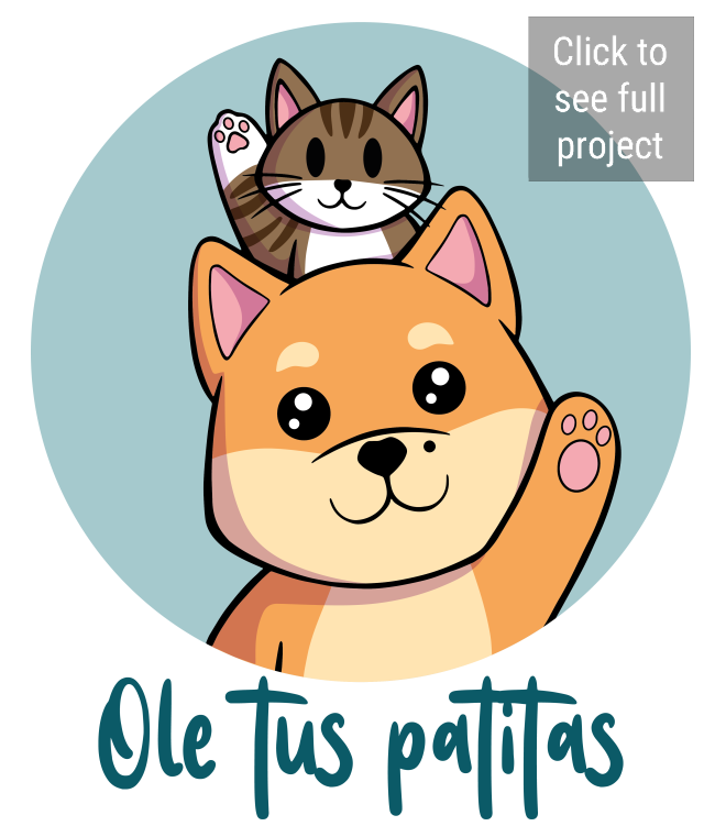 Graphic designs for the animal feed store "Ole tus patitas" - click to see the full project