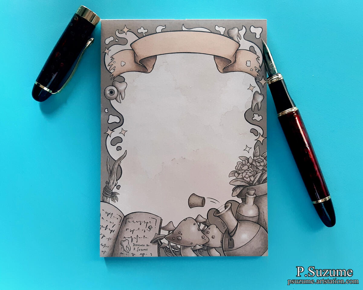 DnD themed notepad